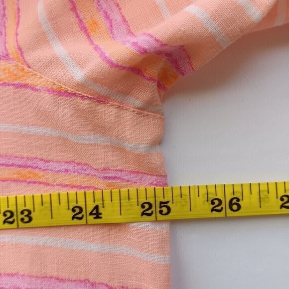 Kim Rogers Women's Size XL Linen Blend Button Front Blouse w/Roll Tab Sleeves - Picture 5 of 7